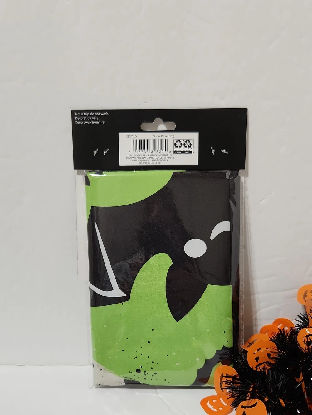 Halloween & Black Bat Pillow Case Trick-or-Treat Candy Bag